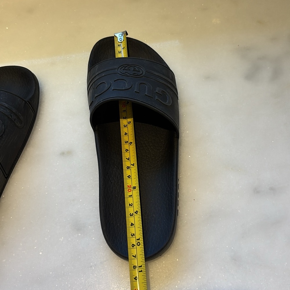Gucci Slides Black Rubber Size 41 Unisex - Picture 7 of 8